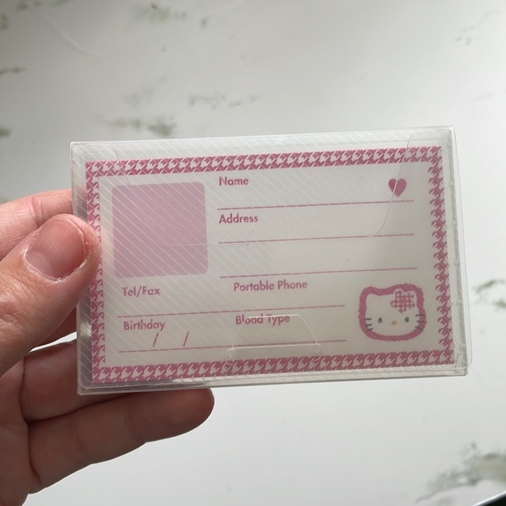1996 Sanrio info cards and case